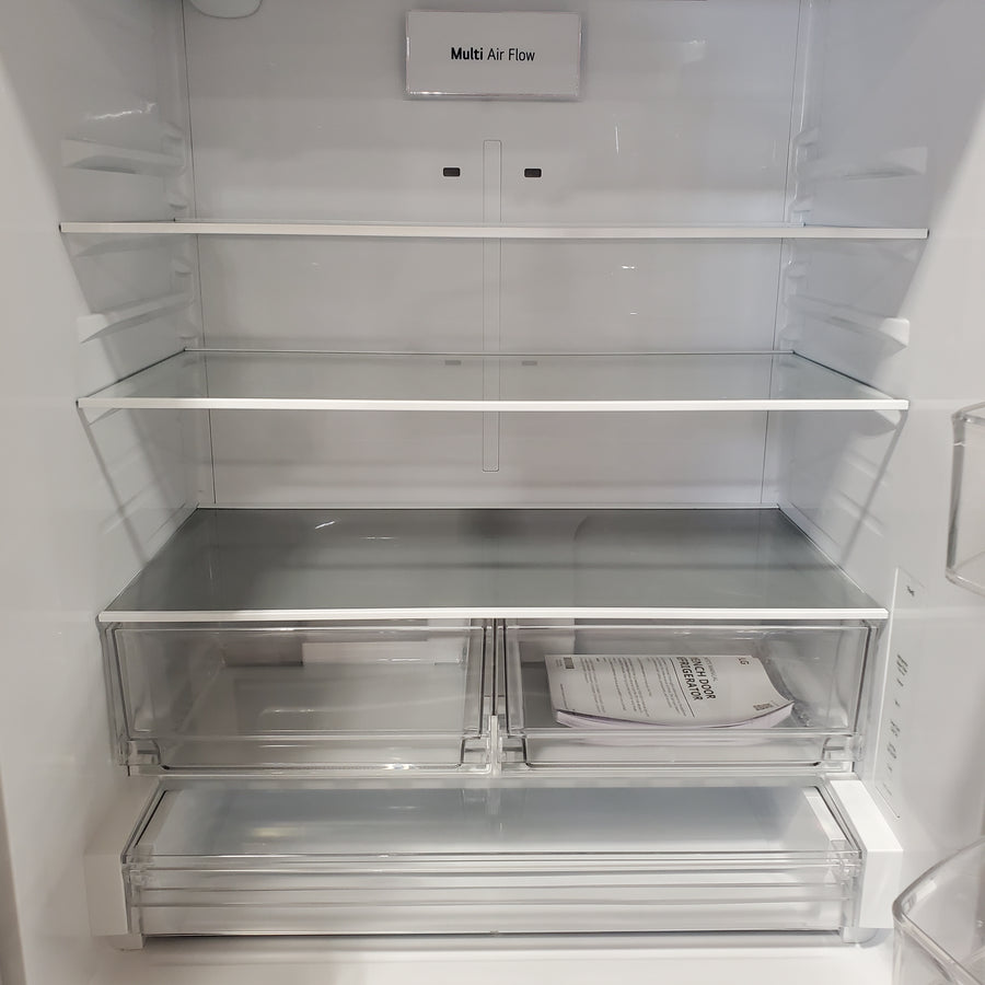 LG 33 in. W. 21 cu.ft. SMART Counter Depth MAX French Door Refrigerator with Ice Maker in PrintProof Stainless Steel 31135SD272 - LF21G6200S - Scratch & Dent (Major)
