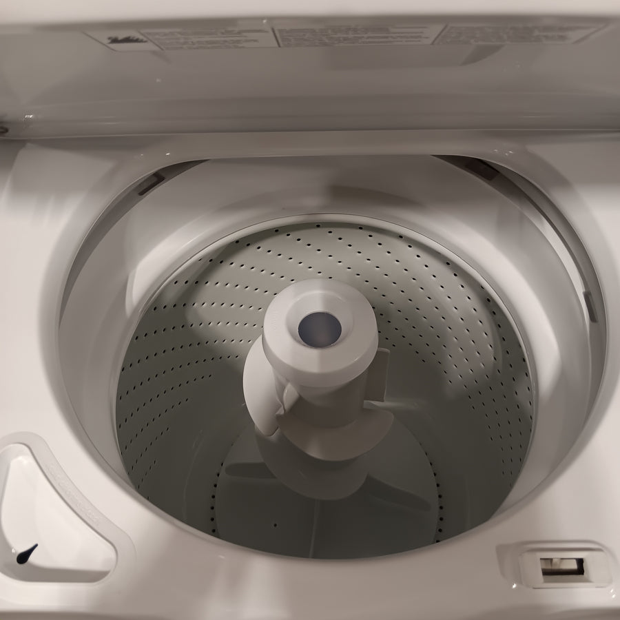 Whirlpool 28 in. Wide 3.5 cu. ft. Washer and 5.9 cu. ft. Electric Dryer Laundry Center with AutoDry Drying System 31132SD65 - WET4027HW - Scratch & Dent (Minor)