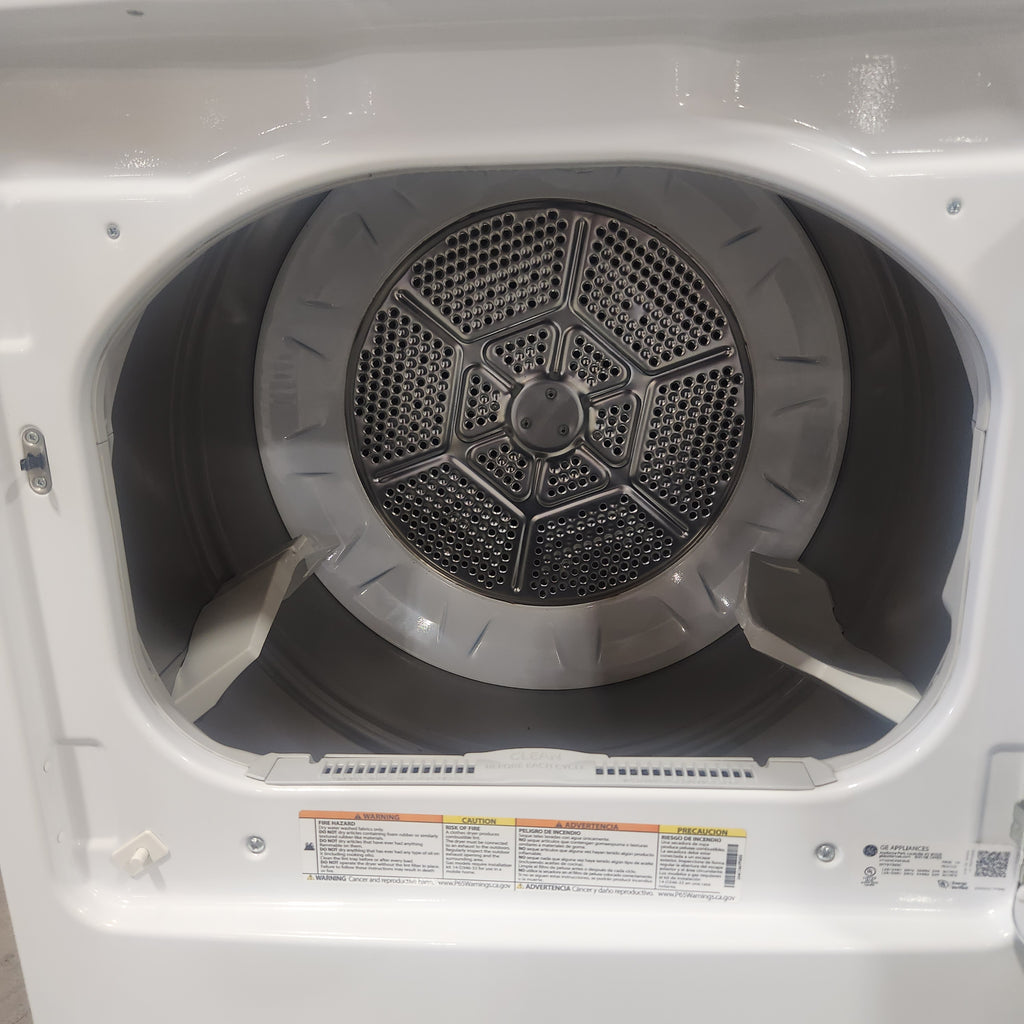 Pictures of Hotpoint White 3.8 Cu. Ft. Washer with Stainless Steel Basket HTW240ASKWS and Hotpoint White Electric 6.2 Cu. Ft. Dryer With Upfront Lint Filter HTX24EASKWS - Certified Refurbished - Neu Appliance Outlet - Discount Appliance Outlet in Austin, Tx