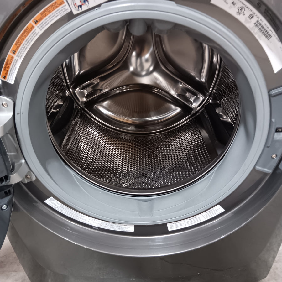 Electrolux Titanium Front Load 600 Series 4.5 Cu. Ft. Washer with Smartboost ELFW7637AT - Scratch & Dent (Moderate) and Electrolux 8 cu. ft. vented Front Load Stackable 600 Series Electric Dryer with LuxCare Dry 16248 - ELFE7637AT - Scratch & Dent (Minor)