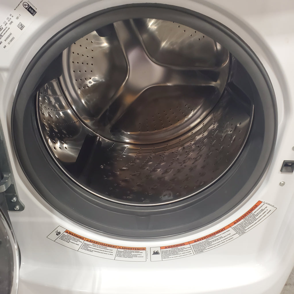 Pictures of Maytag 4.5 cu. ft. Front Load Washer with Extra Power and 12-Hr Fresh Spin™ Option MHW5630HW - Scratch & Dent (Minor) and Maytag Front Load 7.3 Cu. Ft. Electric Dryer with Extra Power and Quick Dry Cycle MED5630HW - Scratch & Dent (Minor) - Neu Appliance Outlet - Discount Appliance Outlet in Austin, Tx