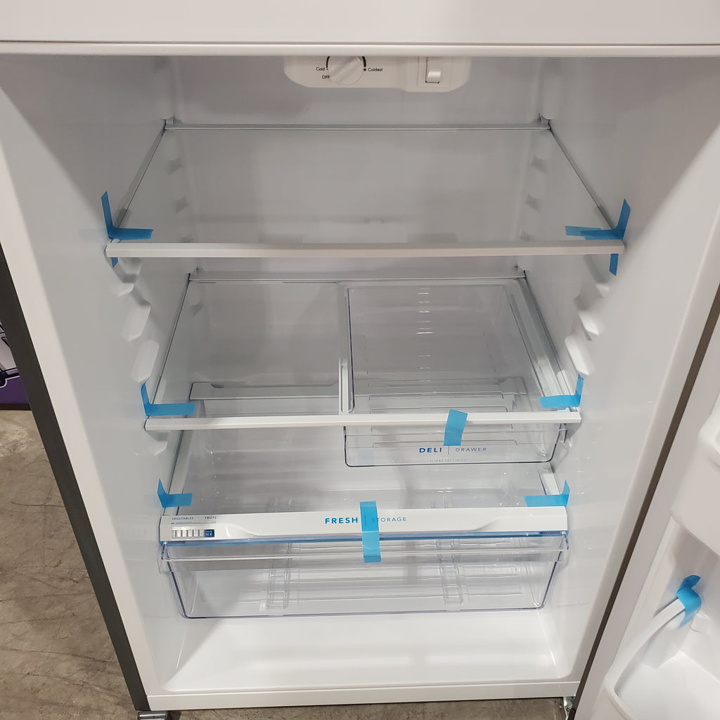 Frigidaire 14 Cu. Ft. Top Freezer Refrigerator in Fingerprint Resistant Stainless Steel 3SD828 - FFHT1425VV - Scratch & Dent (Minor)