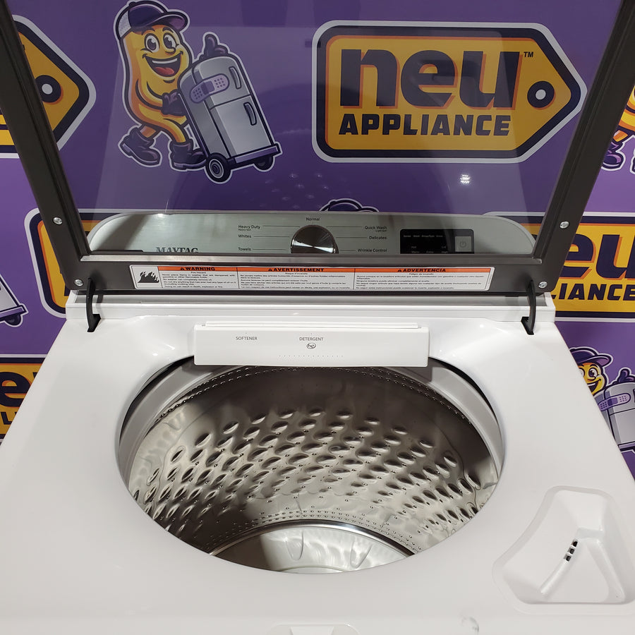 Maytag Top Load 4.8 cu ft Washer with Deep Fill and Slow-Close Glass Lid 30133SD118 - MVW6200KW - Scratch & Dent (Minor)