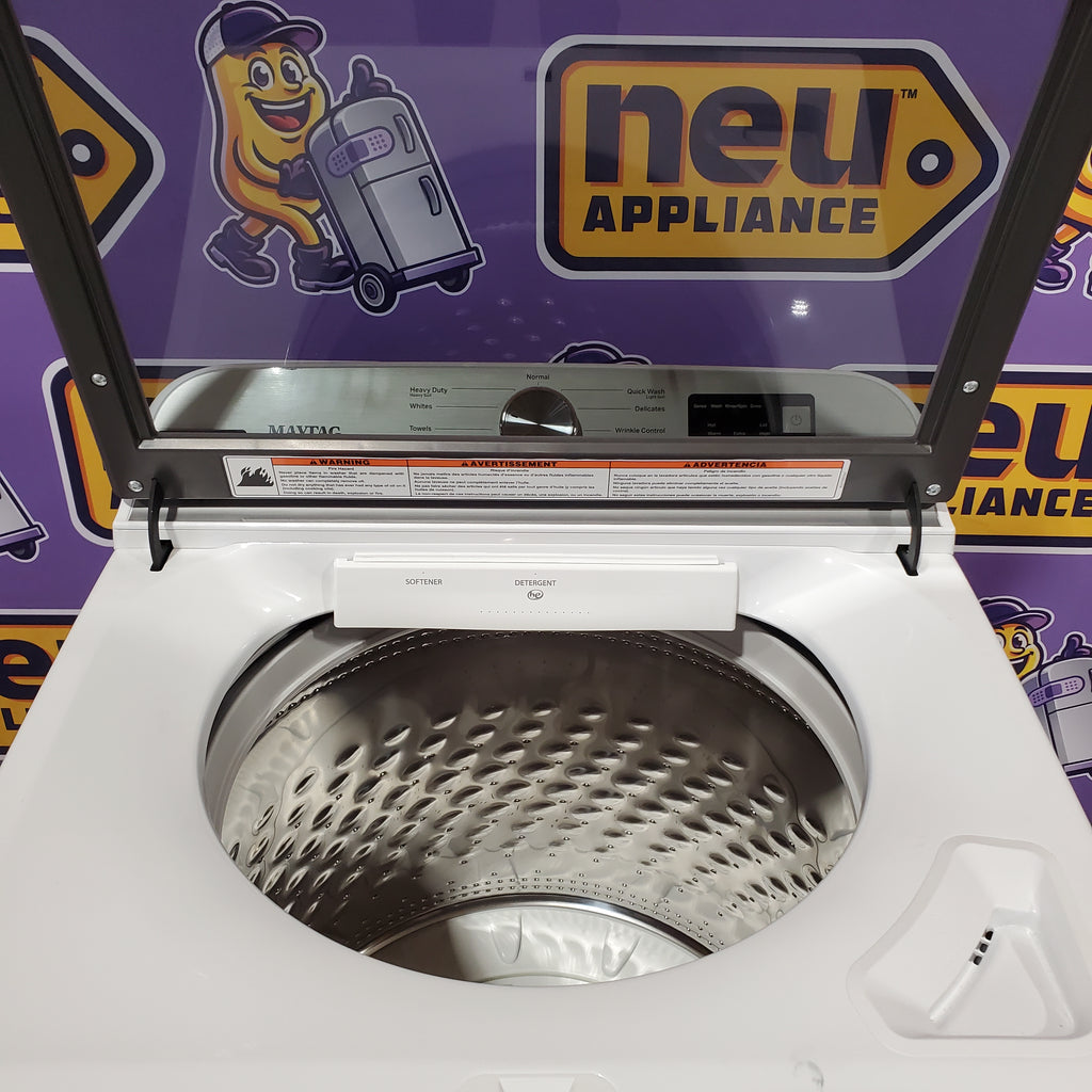 Pictures of Maytag Top Load 4.8 cu ft Washer with Deep Fill and Slow-Close Glass Lid 30133SD118 - MVW6200KW - Scratch & Dent (Minor) - Neu Appliance Outlet - Discount Appliance Outlet in Austin, Tx