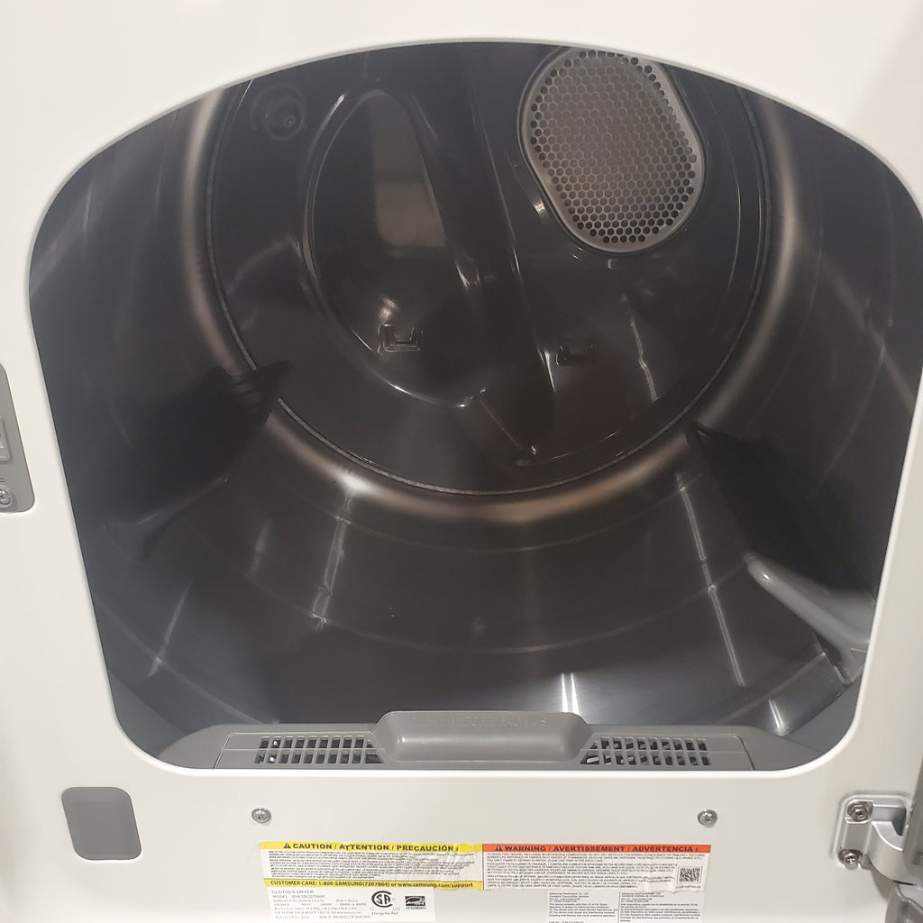 Pictures of Samsung Smart Electric 7.4 Cu. Ft. Dryer with Steam Sanitize in White 1CR04033 - DVE55CG7500E - Certified Refurbished - Neu Appliance Outlet - Discount Appliance Outlet in Austin, Tx