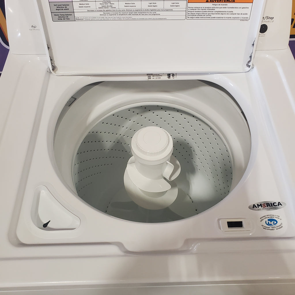 Pictures of Roper White 3.5 Cu. Ft. Top Load High Efficiency Washer with Agitator RTW4516FW - Certified Refurbished - Neu Appliance Outlet - Discount Appliance Outlet in Austin, Tx