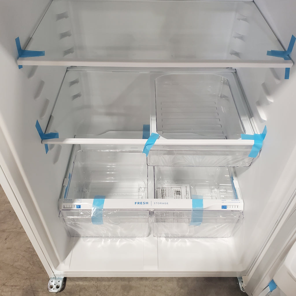 Pictures of Frigidaire 30 in. Width 18.3 cu. ft. Top Freezer Refrigerator with EvenTemp Cooling System in White 3SD1049 - FFTR1835VW - Scratch & Dent (Moderate) - Neu Appliance Outlet - Discount Appliance Outlet in Austin, Tx