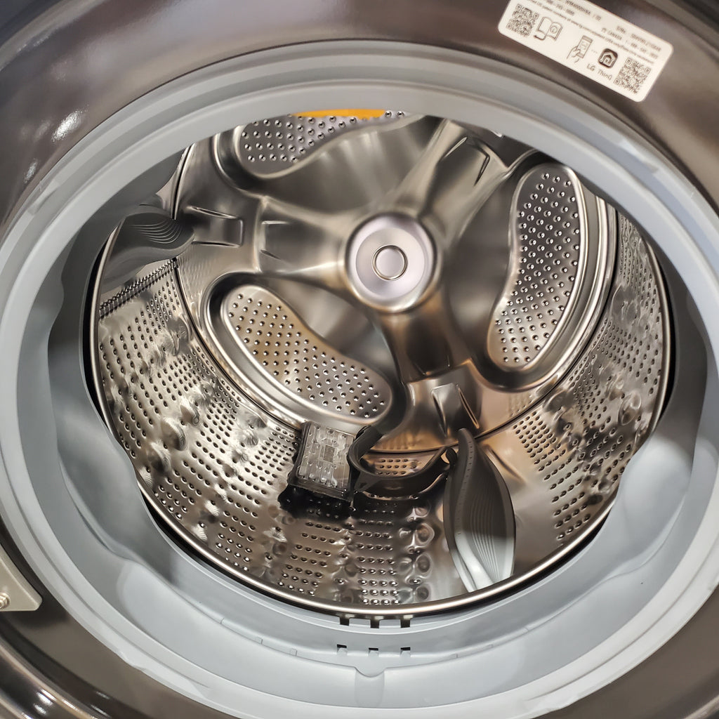 Pictures of LG Stackable Smart Front Load 4.5 Cu. Ft. Washer with TurboWash 360 Technology WM4000HBA - Open Box and LG Smart Wi-Fi Enabled Front Load Electric 7.4 Cu. Ft. Dryer with TurboSteam and Built-In Intelligence DLEX4000B - Scratch & Dent (Minor) - Neu Appliance Outlet - Discount Appliance Outlet in Austin, Tx