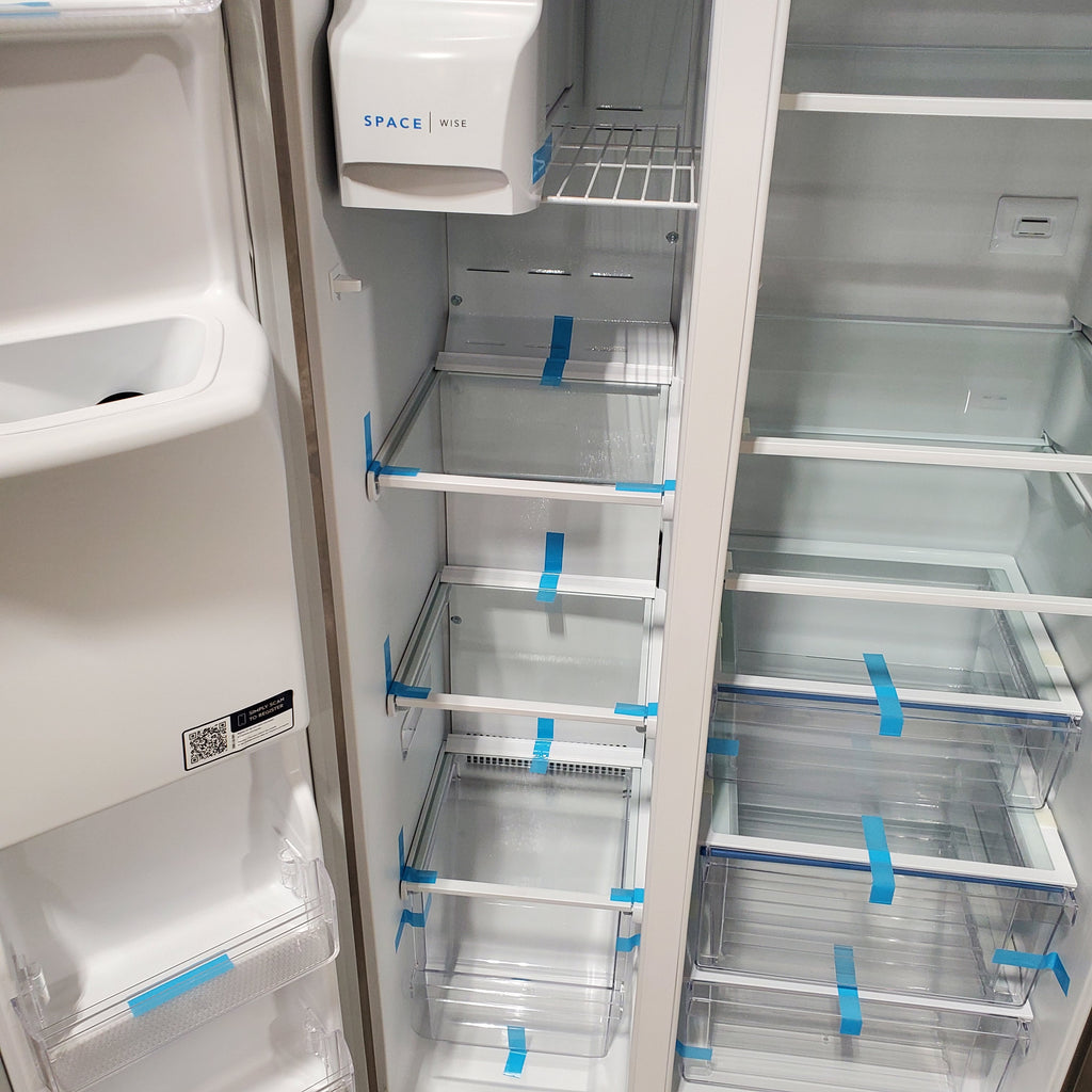 Frigidaire 22 Cu. Ft. Counter-Depth Side-by-Side Refrigerator in Stainless Steel 4SD450 - FRSC2333AS - Scratch & Dent (Minor)