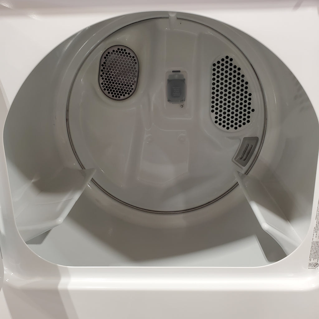 Pictures of Maytag Top Load 4.8 cu ft Washer with Deep Fill and Slow-Close Glass Lid MVW6200KW - Scratch & Dent (Minor) and Maytag 7.0 cu. ft Top Load Gas Dryer with Moisture Sensing 16223 - MGD6200KW - Scratch and Dent (Moderate) - Neu Appliance Outlet - Discount Appliance Outlet in Austin, Tx