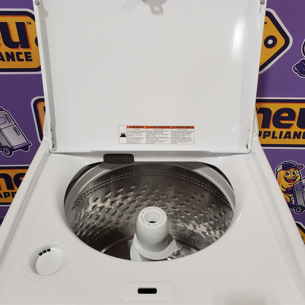 Pictures of Maytag Top Load 4.5 Cu. Ft. Washer with Extra Power MVW5035MW - Scratch & Dent (Moderate) and Maytag Top Load 7.0 Cu. Ft. Electric Dryer with Wrinkle Prevent Phase 16223 - MED4500MW - Scratch & Dent (Minor) - Neu Appliance Outlet - Discount Appliance Outlet in Austin, Tx