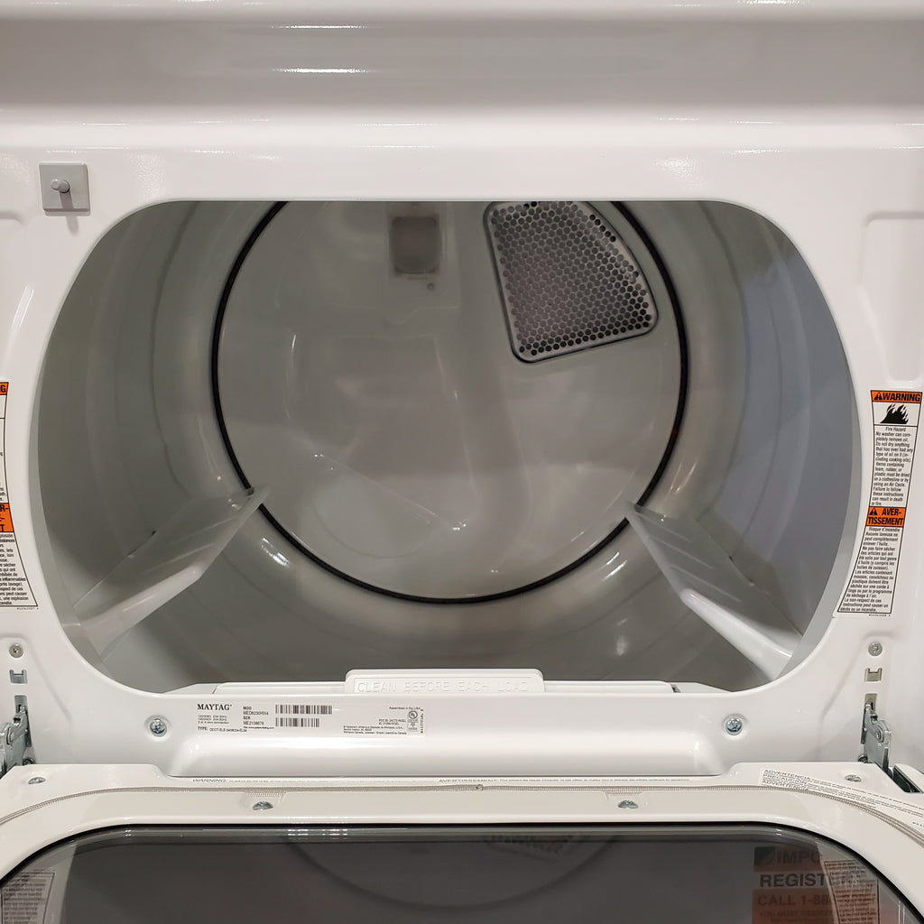 Maytag 5.3 cu. ft. Smart Top Load Washer with Extra Power MVW7232HW3 - Certified Refurbished and Maytag Smart 7.4 cu. ft. Electric Dryer with Extra Power and Advanced Moisture Sensing 16074 - MED6230HW - Scratch & Dent (Minor)
