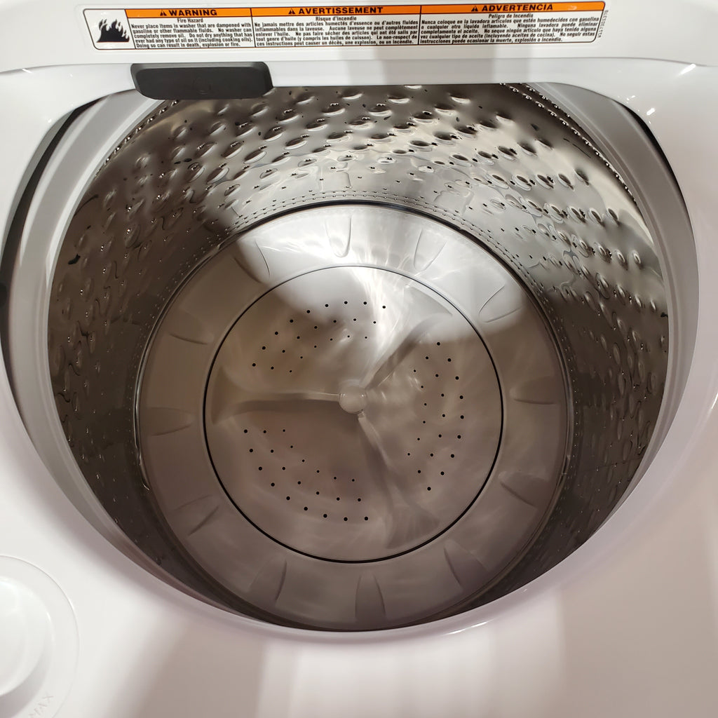 Whirlpool 4.6 Cu. Ft. Top Load Impeller Washer with Built-in Faucet WTW5020SW  - Scratch & Dent (Minor) and Whirlpool 7.0 cu. ft. Electric Dryer with Hamper Door 16030 - WED5010LW - Open Box