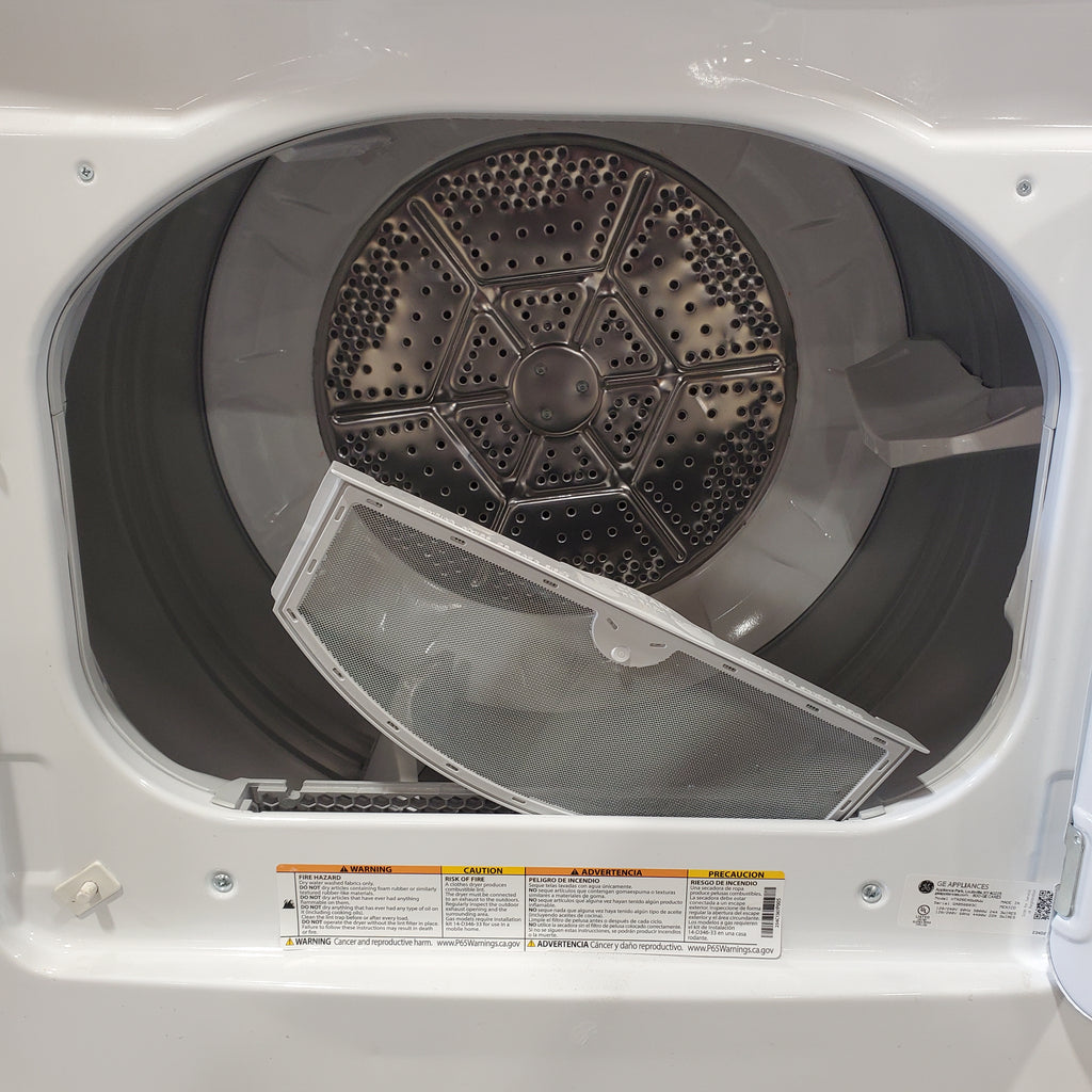 Pictures of Hotpoint 6.2 cu. ft. Capacity Electric Dryer with Up To 120 ft. Venting and Shallow Depth 25131SD300 - HTX26EASWWW - Scratch & Dent (Moderate) - Neu Appliance Outlet - Discount Appliance Outlet in Austin, Tx