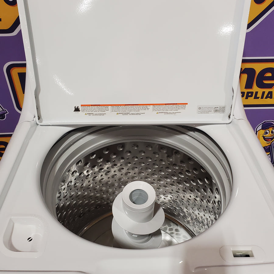 GE® 4.3 cu. ft. Capacity Washer with Stainless Steel Basket, Cold Plus and Water Level Control GE9905 - GTW385ASWWS - New in Box