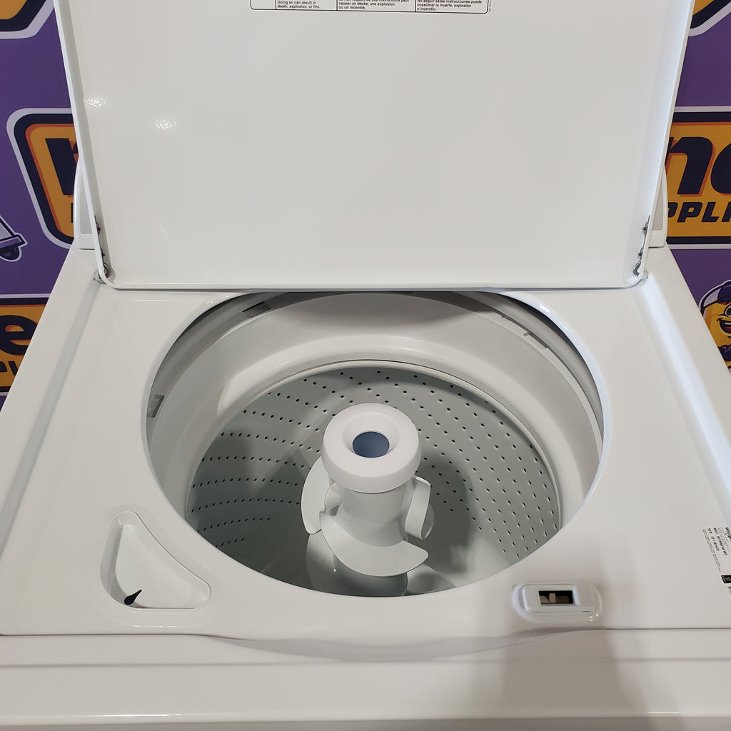 Pictures of Whirlpool 3.5 cu. ft. High Efficiency Top Load Washing Machine with Deep Water Wash WTW4816FW - Open Box and Whirlpool White Electric 7.0 Cu. Ft. Dryer with Auto Dry WED4950HW - Scratch & Dent (Minor) - Neu Appliance Outlet - Discount Appliance Outlet in Austin, Tx