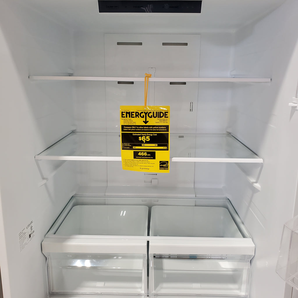 Vissani 18.7 cu. ft. Bottom Freezer Refrigerator in Stainless Steel 25137SD697 - MDBF18SS - Scratch & Dent (Moderate)