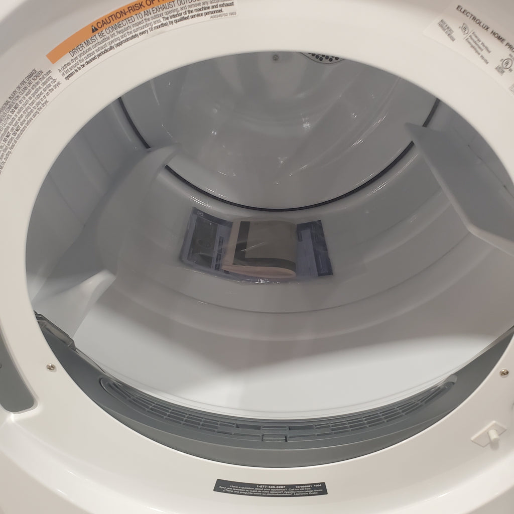 Electrolux 8.0 Cu. Ft. Front Load Perfect Steam™ Gas Dryer with LuxCare® Dry and Instant Refresh ELFG7626BW - Scratch & Dent (Minor)
