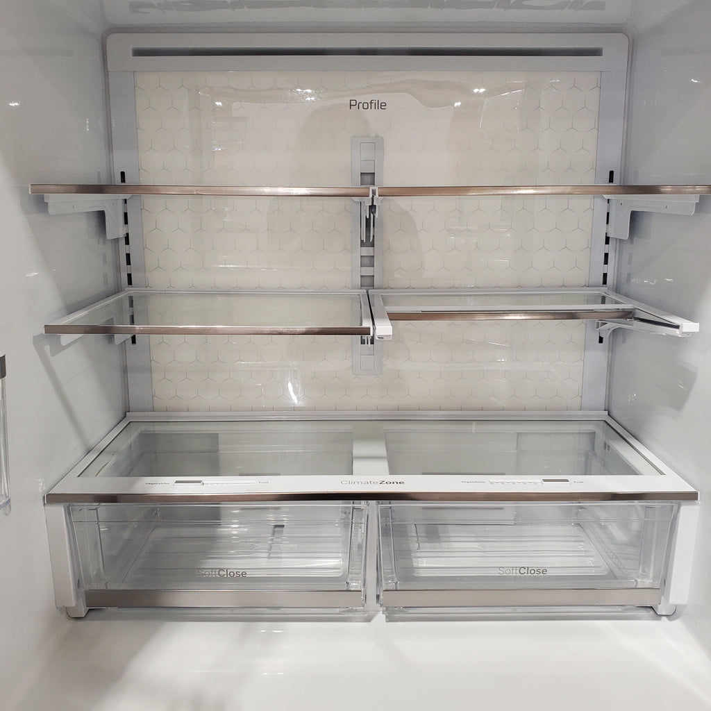 Pictures of GE 23.2 cu. ft. Counter-Depth Fingerprint Resistant 4-Door French-Door Refrigerator w/ Dual-Dispense AutoFill Pitcher 31133SD135 - PJE23BYWFS - Scratch & Dent (MInor) - Neu Appliance Outlet - Discount Appliance Outlet in Austin, Tx