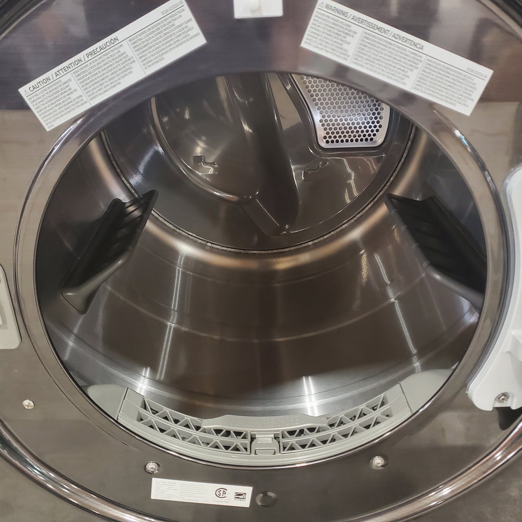 Samsung 7.5 cu. ft. Smart Electric Dryer with Steam Sanitize+ and Sensor Dry in Brushed Black 24SD016 - DVE50BG8300V - Scratch & Dent (Minor)