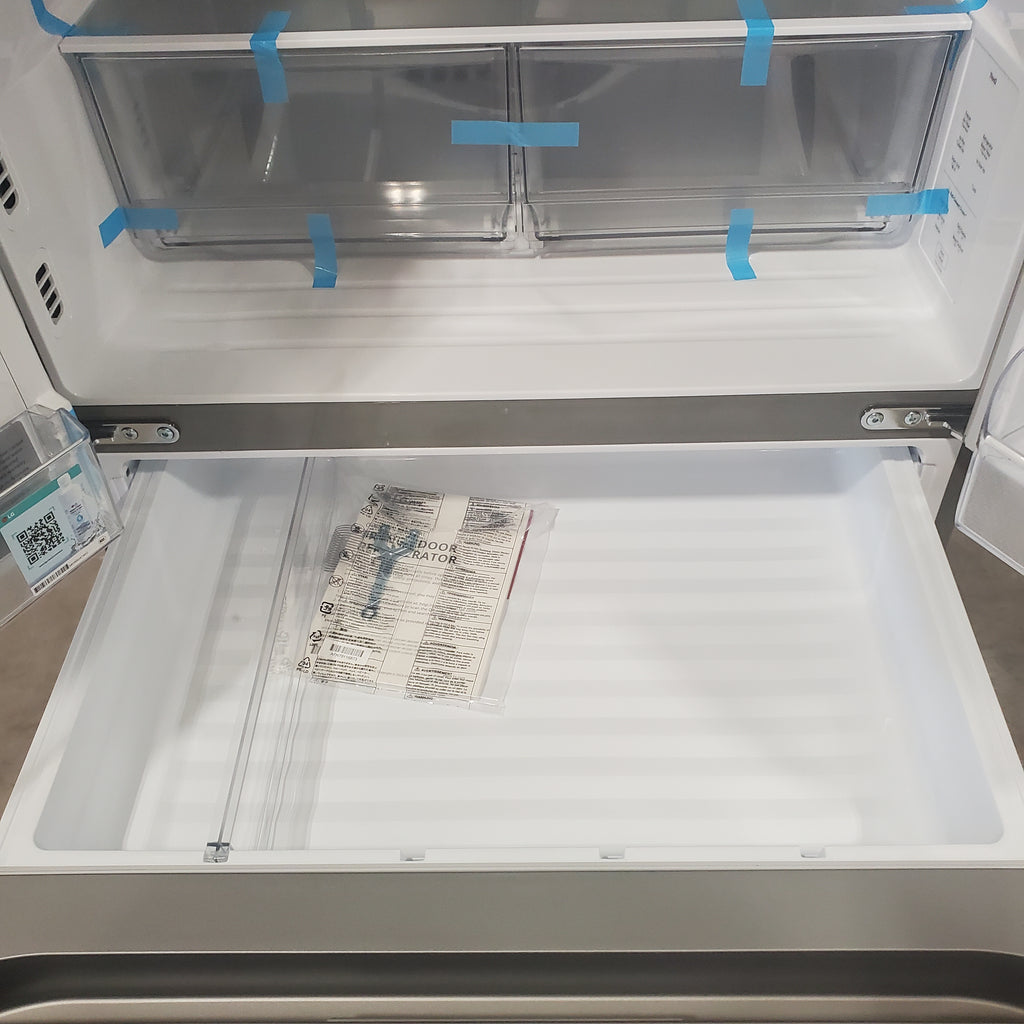 Pictures of Print Proof Stainless Steel 29 cu. ft. Smart Standard-Depth MAX™ 4-Door French Door Refrigerator with Full-Convert Drawer™ LF29H8330S - Scratch & Dent - Minor - Neu Appliance Outlet - Discount Appliance Outlet in Austin, Tx