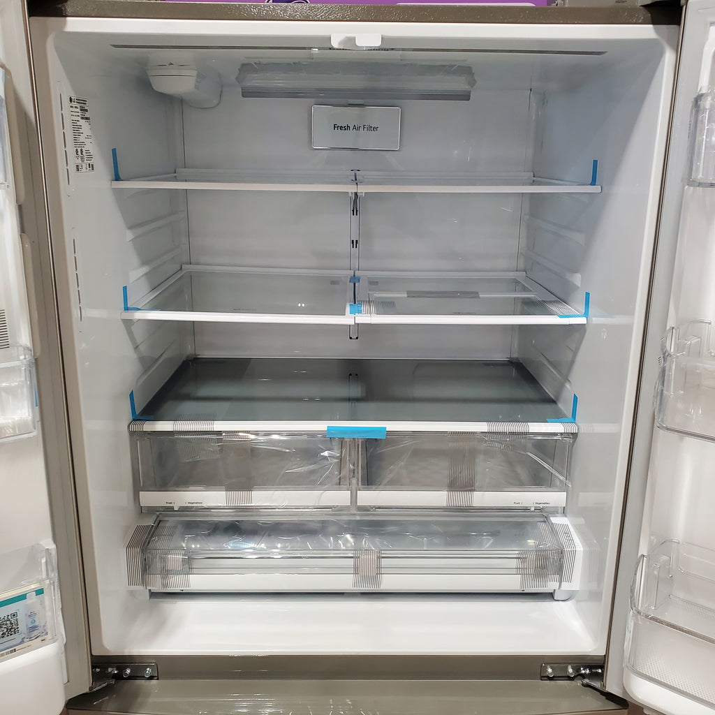 LG 27.8-cu ft 4-Door French Door Refrigerator with Dual Ice Maker in Fingerprint Resistant Steel 5SD197 - LRMXS2806S - Open Box