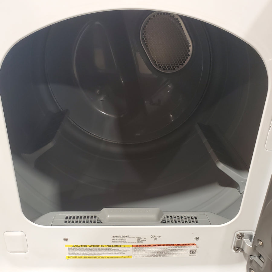 Samsung White Top Load 5.0 Cu. Ft. Washer with Active Water Jet WA50R5200AW - Certified Refurbished and Samsung White Electric 7.4 Cu. Ft. Dryer with Sensor Dry 16036 - DVE50R5200W - Certified Refurbished