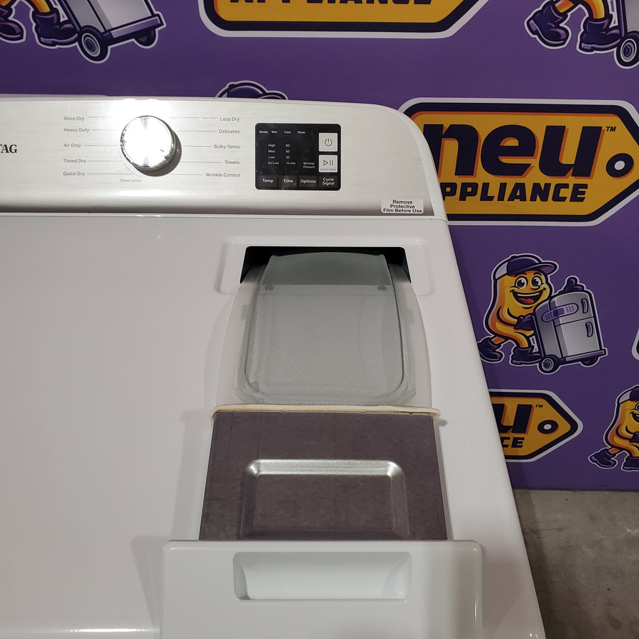 Maytag 7.0 cu. ft Top Load Gas Dryer with Moisture Sensing 30133SD145 - MGD6200KW - Scratch and Dent (Minor)