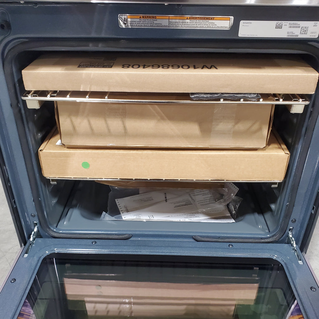 Pictures of KitchenAid 30-Inch 4-Element Electric Downdraft Slide-In Range in Stainless Steel 24SD035 - KSEG950ESS - Open Box - Neu Appliance Outlet - Discount Appliance Outlet in Austin, Tx