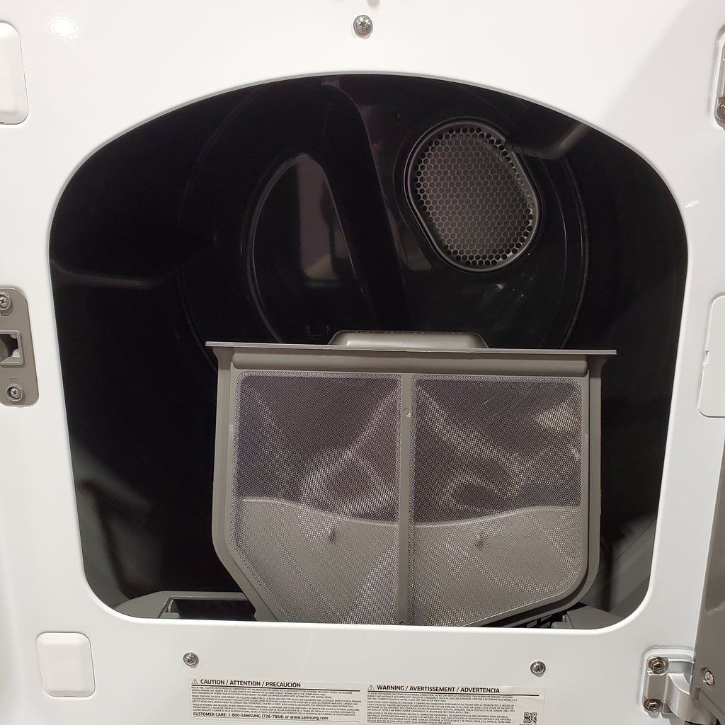 Pictures of Samsung 7.2 cu. ft. Electric Dryer with Sensor Dry in White 31132SD106 - DVE45T3200W - Scratch & Dent (Moderate) - Neu Appliance Outlet - Discount Appliance Outlet in Austin, Tx