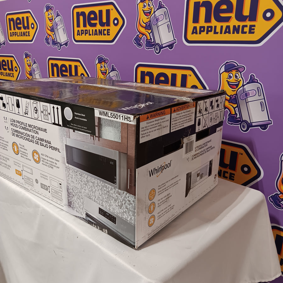 Whirlpool 1.1 cu. ft. Low Profile Microwave Hood Combination WML55011HS - New in Box