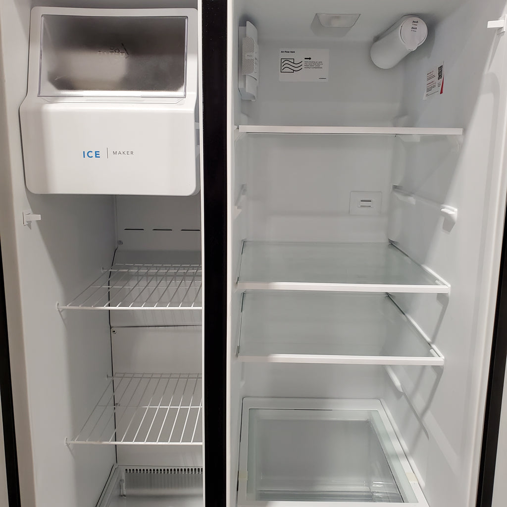 Pictures of Frigidaire Black 26 Cu. Ft. Standard-Depth ENERGY STAR Side-by-Side Refrigerator with EvenTemp™ Cooling System 31133SD126 - FRSS2623AB - Scratch & Dent (Minor) - Neu Appliance Outlet - Discount Appliance Outlet in Austin, Tx