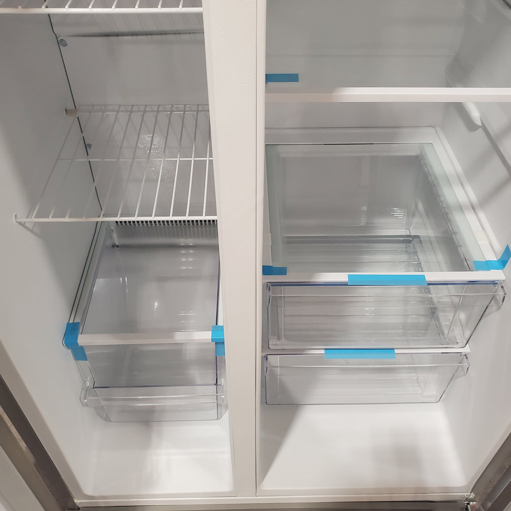 Pictures of Frigidaire 25.6 cu. ft. ENERGY STAR Side by Side Refrigerator with Exterior Water and Ice Dispenser in Stainless Steel FRSS2623AS - Scratch & Dent (Minor) - Neu Appliance Outlet - Discount Appliance Outlet in Austin, Tx