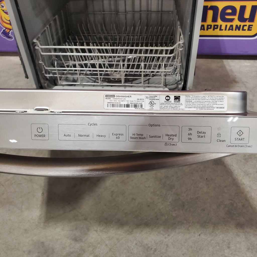 Pictures of Samsung Digital Touch Control 55 dBA Dishwasher in Stainless Steel 05CR71 - DW80R2031US - Scratch & Dent (Minor) - Neu Appliance Outlet - Discount Appliance Outlet in Austin, Tx
