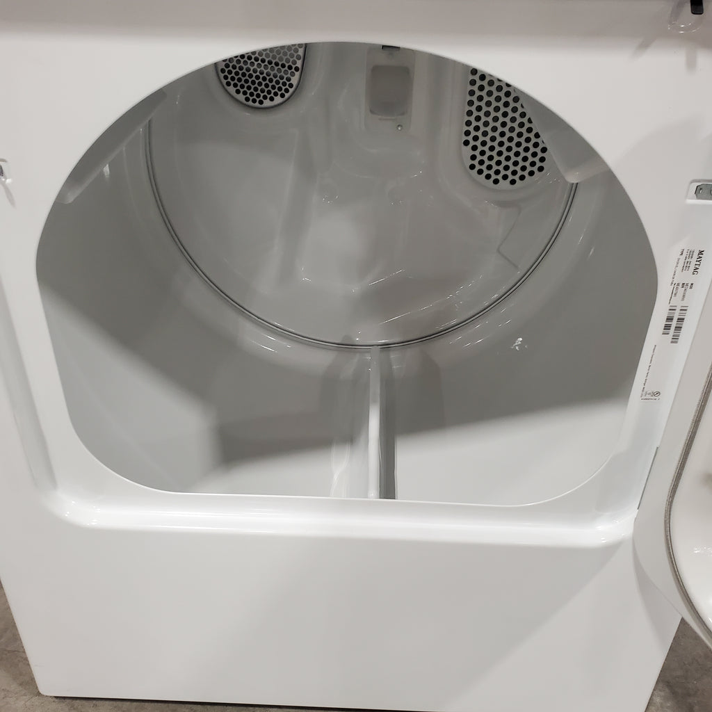 Maytag 4.5 cu. ft. Capacity Top Load Washer with Power™ Agitator and Deep Fill MVW4505MW - Scratch & Dent (Minor) and Maytag 7.0 cu. ft. Capacity Top Load Electric Wrinkle Prevent Dryer 16119 - MED4500MW - Open Box