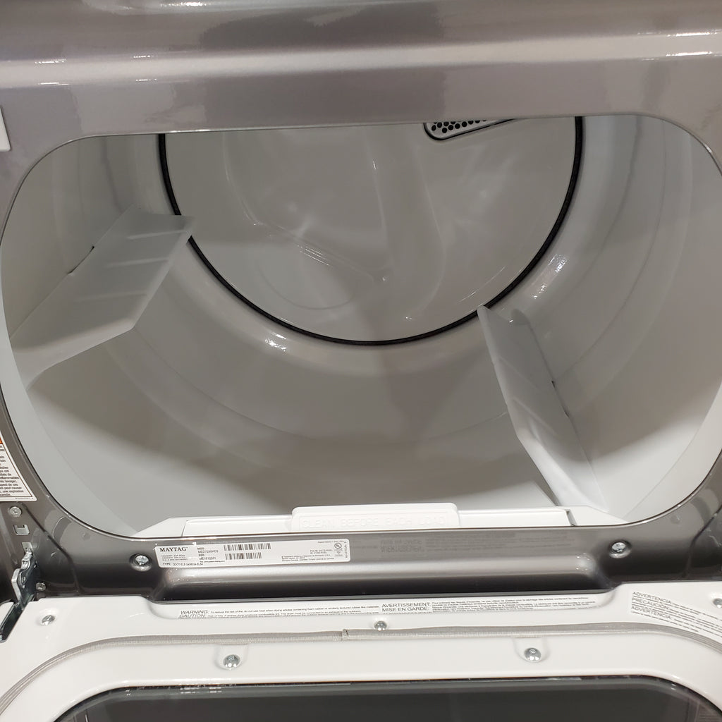 Pictures of Maytag 5.3 cu. ft. Metallic Slate Smart Capable ENERGY STAR Top Load Washing Machine with Extra Power MVW7232HC - Scratch & Dent (Minor) and Maytag 7.4 Cu. Ft. Metallic Slate Electric Dryer with Extra Power MED7230HC - Open Box - Neu Appliance Outlet - Discount Appliance Outlet in Austin, Tx