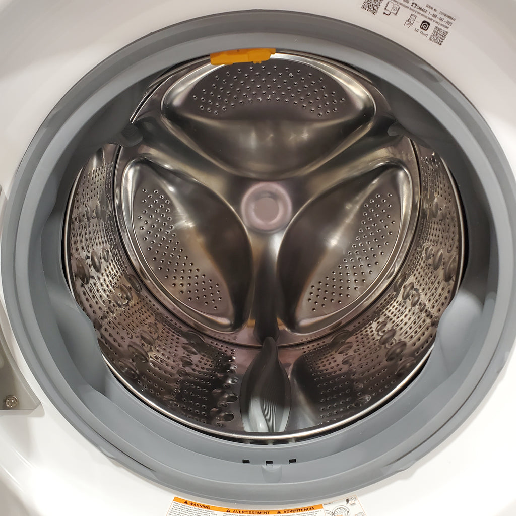 Pictures of LG 4.5 cu. ft. Front Load Washer with Steam and Built-In Intelligence in White WM4000HWA - Scratch & Dent (Minor) and LG 7.4 cu. ft. Front Load Electric Dryer with TurboSteam and Sensor Dry Technology in White 16188 - DLEX4000W - Scratch & Dent (Minor) - Neu Appliance Outlet - Discount Appliance Outlet in Austin, Tx