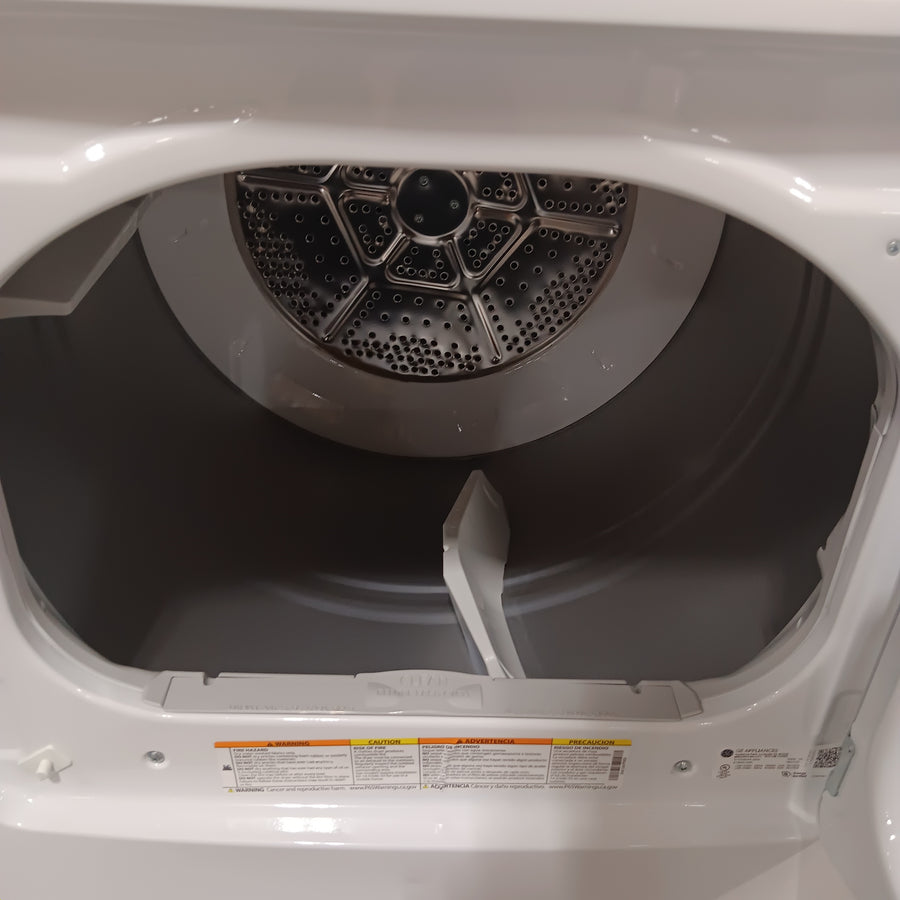 GE White Top Load 4.0 Cu. Ft. Capacity Washer with Stainless Steel Wash Basket GTW325ASWWW - New in Box and GE White Electric 6.2 Cu. Ft. Capacity Dryer with Shallow Depth and Up to 120 Ft. Venting Capability 16279 - GTX33EASKWW - Certified Refurbished