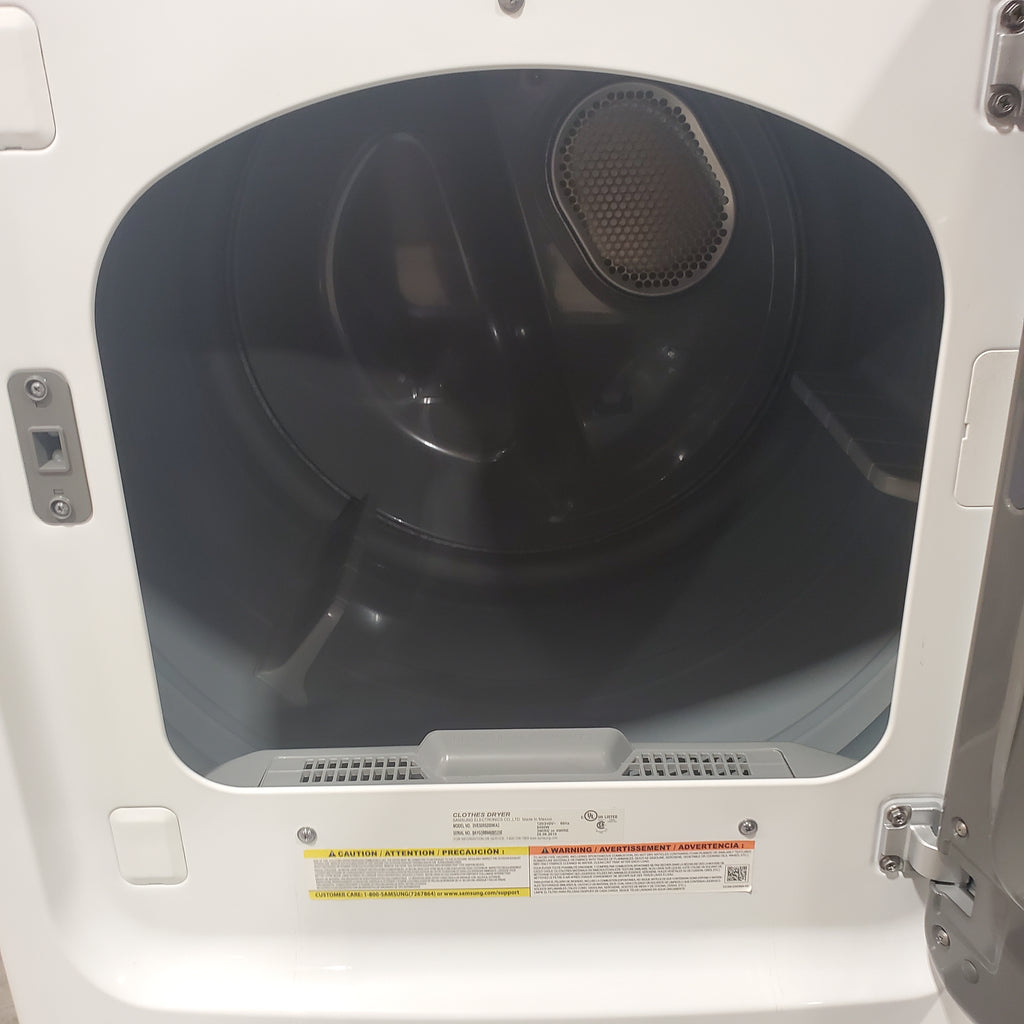 Pictures of Samsung White Top Load 5.0 Cu. Ft. Washer with Super Speed WA50R5400AW - Certified Refurbished and Samsung White Electric 7.4 Cu. Ft. Dryer with Sensor Dry 16035 - DVE50R5200W - Certified Refurbished - Neu Appliance Outlet - Discount Appliance Outlet in Austin, Tx