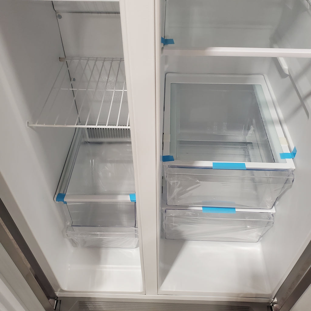 Pictures of Frigidaire 33" Wide 22.3 cu. ft. ENERGY STAR Side by Side Refrigerator Stainless Steel with Exterior Water and Ice Dispenser 20SD105 - FRSS2323AS - Scratch & Dent (Minor) - Neu Appliance Outlet - Discount Appliance Outlet in Austin, Tx