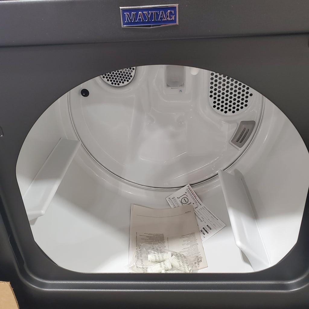 Pictures of Maytag Volcano Black Top Load 4.7 Cu. Ft. Pet Pro Washer with Built-In Faucet MVW6500MBK - Scratch & Dent (Moderate) and Maytag Volcano Black Pet Pro 7.0 cu. ft. Electric Dryer with XL Lint Trap and Steam 15032 - MED6500MBK - New in Box - Neu Appliance Outlet - Discount Appliance Outlet in Austin, Tx
