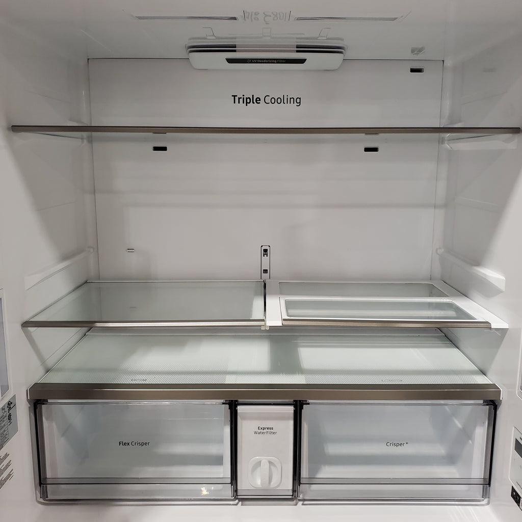 Pictures of Samsung Counter-Depth 22.9-cu ft 4 -Door ENERGY STAR Certified Smart Compatible French Door Refrigerator with Dual Ice Maker in Fingerprint Resistant Stainless Steel 31133SD140 - Neu Appliance Outlet - Discount Appliance Outlet in Austin, Tx