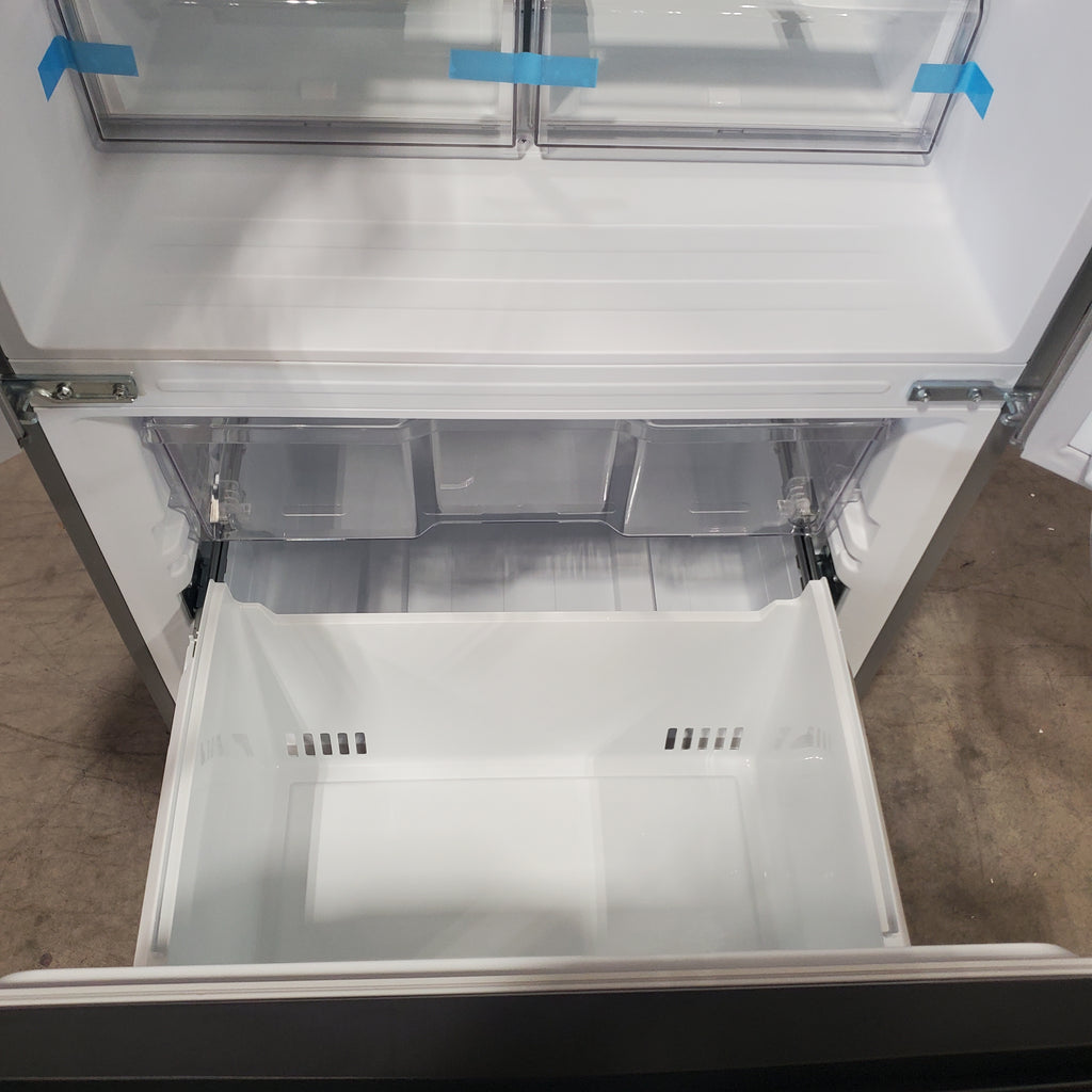 Midea 18 cu. ft. 30" Wide French Door Refrigerator in Stainless Steel 3SD891 - MRF18B4AST - Scratch & Dent (Minor)