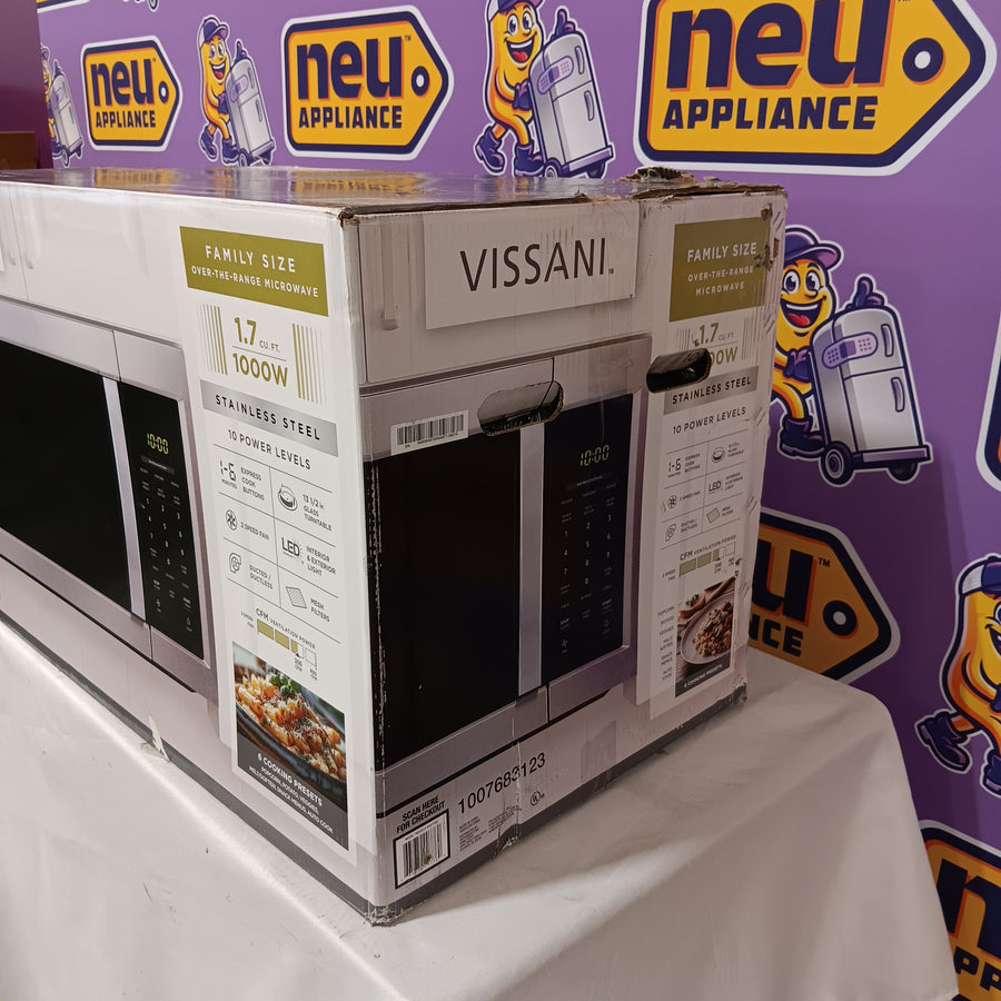 Vissani 1.7 cu. ft. 1000-Watt Over the Range Microwave in Stainless Steel SA634 - HV0170ST - New in Box