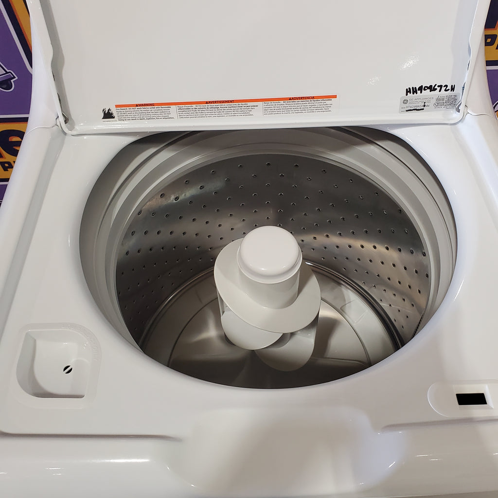 Pictures of Hotpoint White Top Load 3.8 Cu. Ft. Washer with Stainless Steel Wash Basket HTW200ASKWW - Certified Refurbished - Neu Appliance Outlet - Discount Appliance Outlet in Austin, Tx