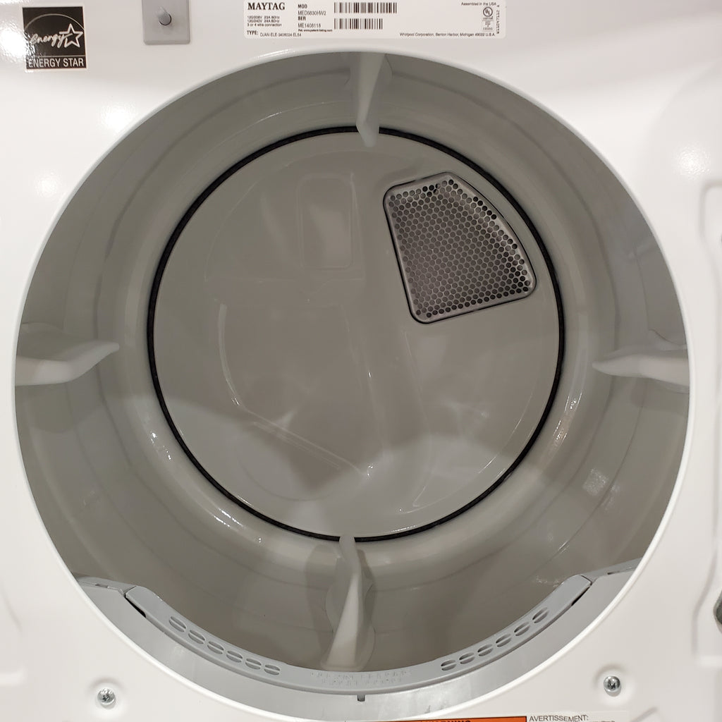 Pictures of Maytag 4.5 cu. ft. Front Load Washer with Extra Power and 12-Hr Fresh Spin™ Option MHW5630HW - Scratch & Dent (Minor) and Maytag Front Load 7.3 Cu. Ft. Electric Dryer with Extra Power and Quick Dry Cycle MED5630HW - Scratch & Dent (Minor) - Neu Appliance Outlet - Discount Appliance Outlet in Austin, Tx