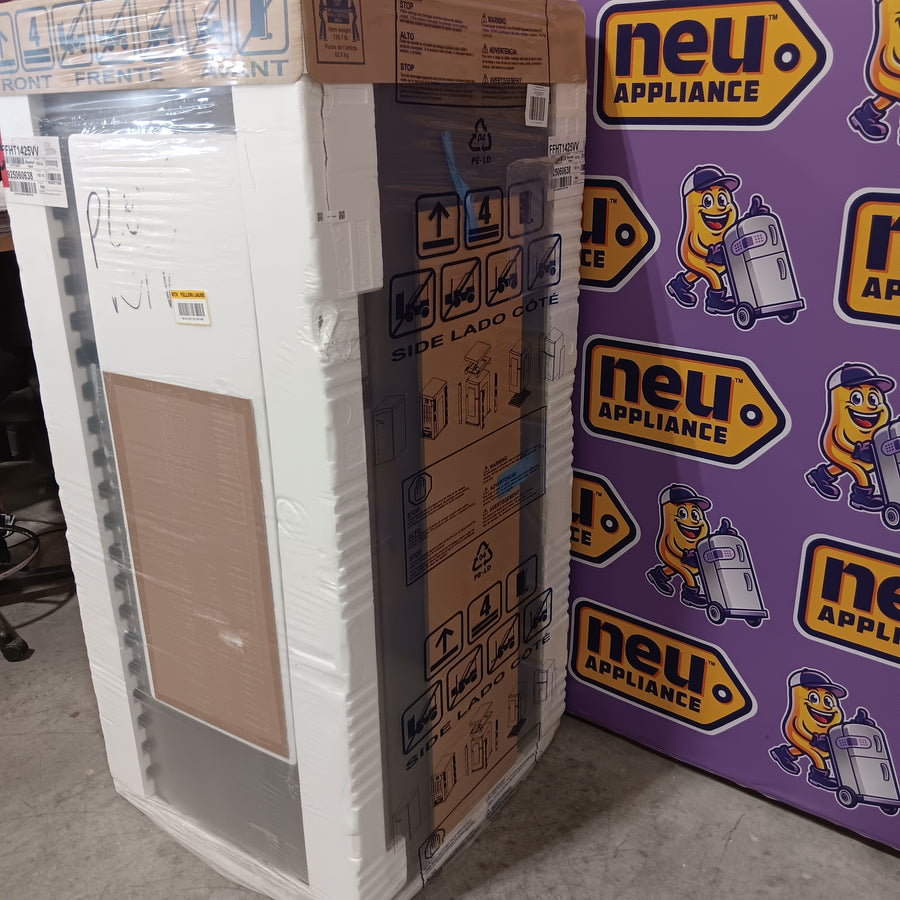 Frigidaire 27.6 in. 14 cu. ft. Top Freezer Refrigerator in Fingerprint-Resistant Stainless Look, ENERGY STAR FHT1425VV - New in Box