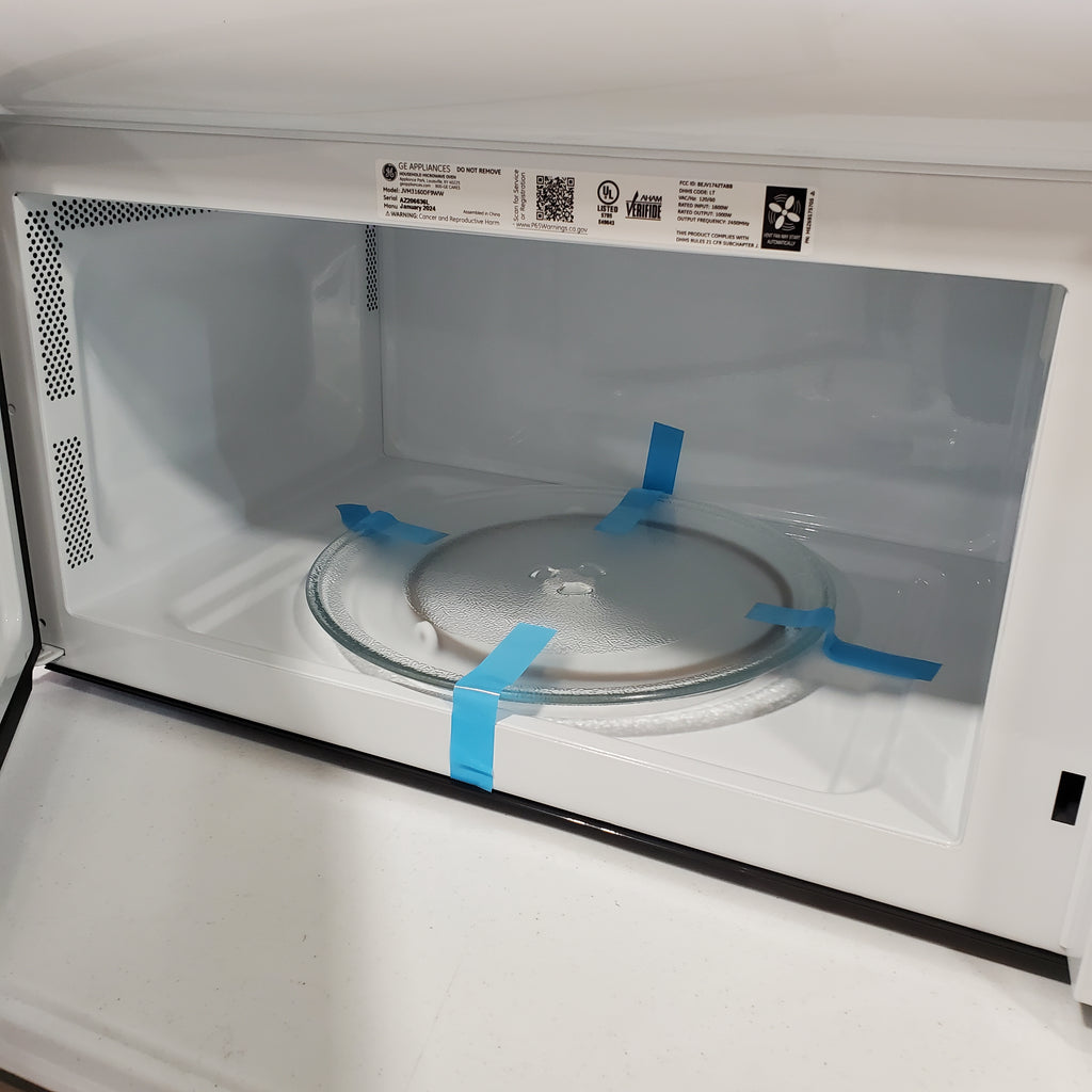 Pictures of GE 1.6 cu. ft. Over the Range Microwave in White with 13.5 inch Defrost Options JVM3160DFWW - Open Box - Neu Appliance Outlet - Discount Appliance Outlet in Austin, Tx