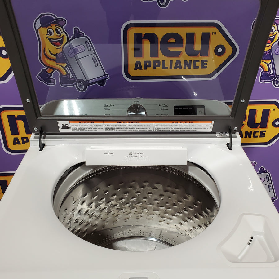Maytag Top Load 4.8 cu ft Washer with Deep Fill and Slow-Close Glass Lid MVW6200KW - Scratch & Dent (Minor) and Maytag 7.0 cu ft Electric Dryer with Moisture Sensing and Quick Dry Cycle 16194 - MED6200KW - Scratch & Dent (Minor)