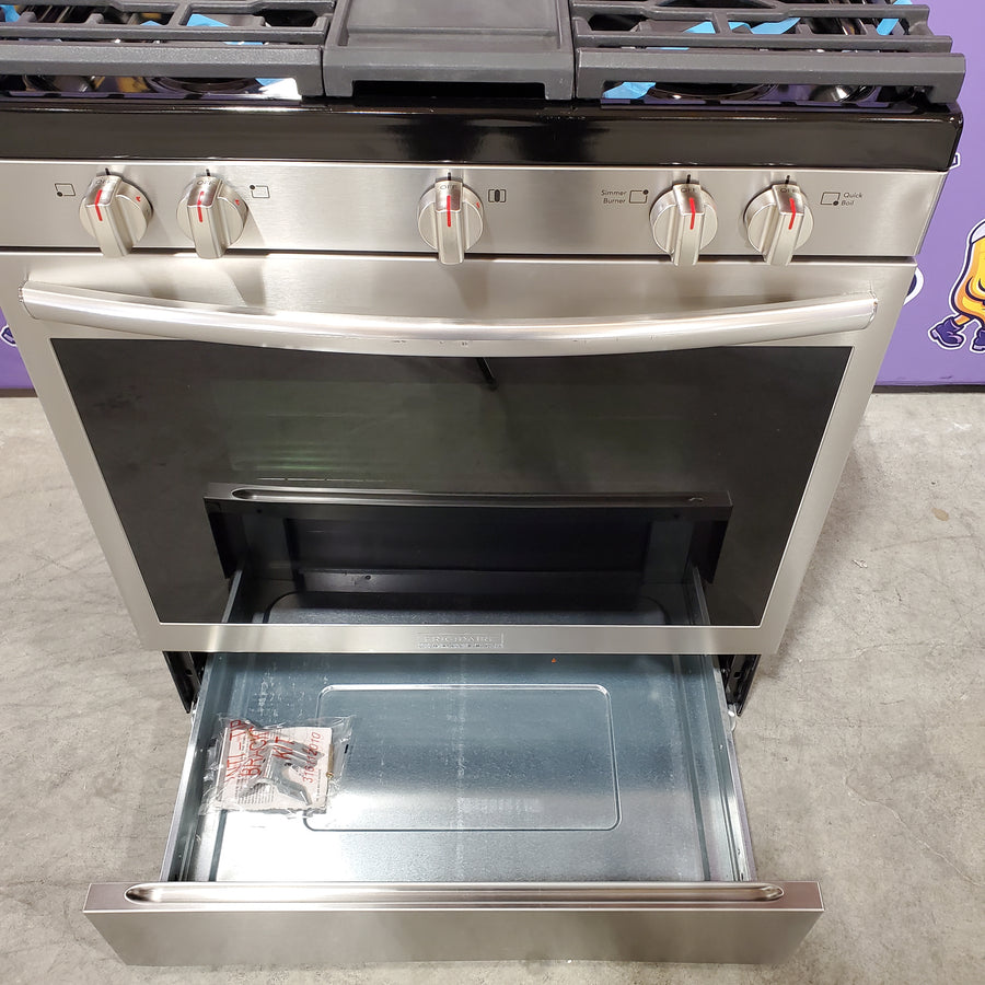 Frigidaire Gallery 6 cu. ft. 5 Burner Slide-In Gas Range with Total Convection and Air Fry, Smudge Proof Stainless Steel 20534SD700 - GCRG3060BF - Scratch & Dent (Moderate)